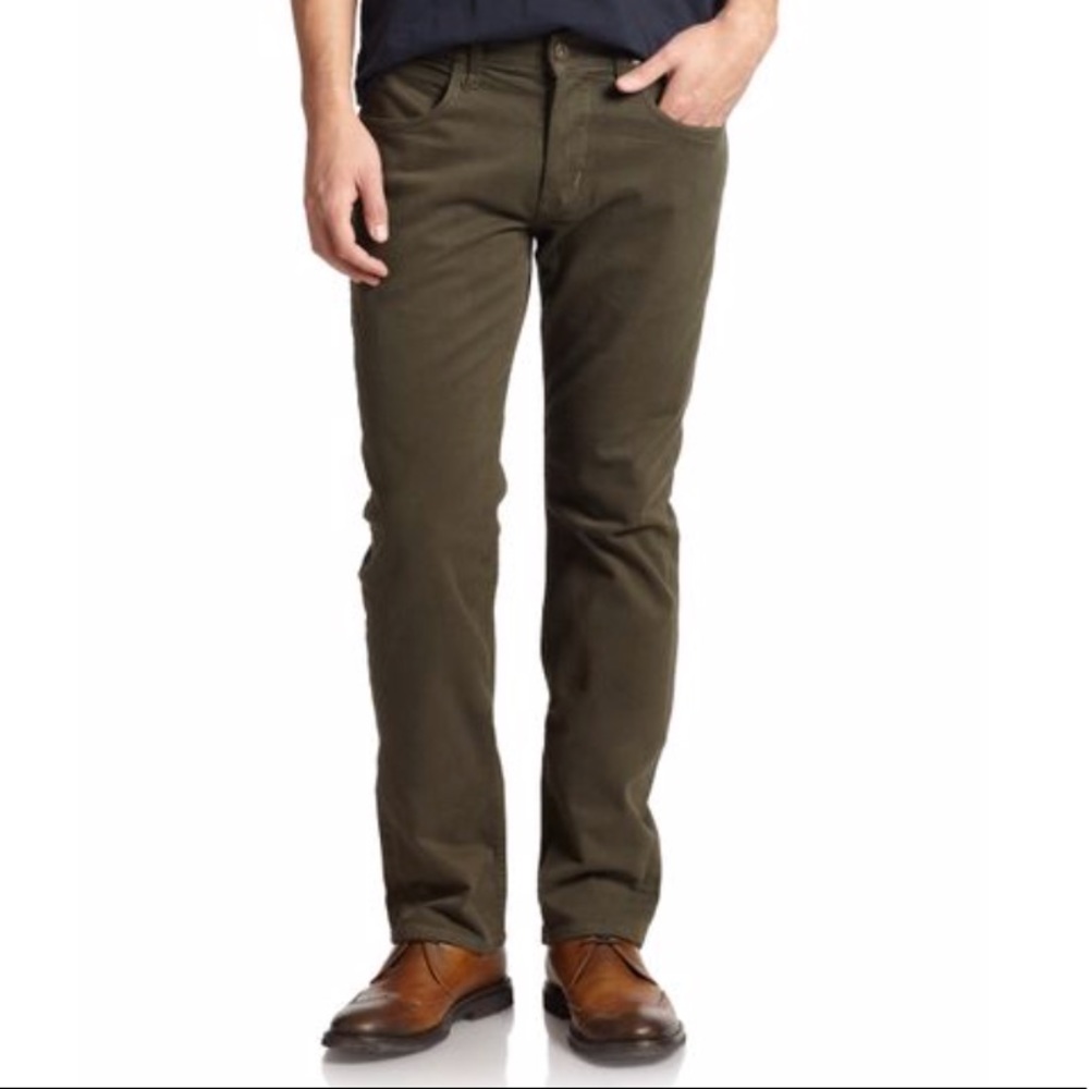 Men’s Green Byron Five Pocket Straight Jeans